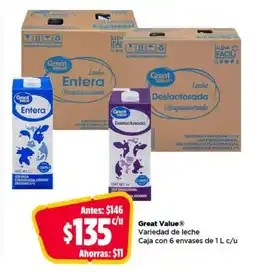 Bodega Aurrerá Great ValueⓇ Variedad de leche oferta