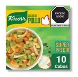 Bodega Aurrerá Knorr Caldo de pollo en cubos 10 pzas oferta