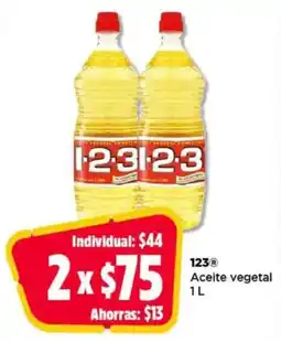 Bodega Aurrerá 123 Aceite vegetal oferta
