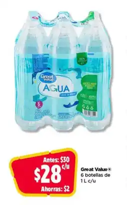 Bodega Aurrerá Great Value Agua oferta