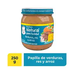 Farmacias Benavides Papilla Gourmet Res, Verduras y Arroz Etapa 4 Natural para tu Bebé oferta