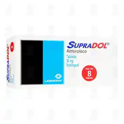 Farmacias Guadalajara Supradol 30 mg, 8 Tabletas Sublinguales oferta