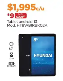 Chedraui Hyundai Tablet android 13 oferta