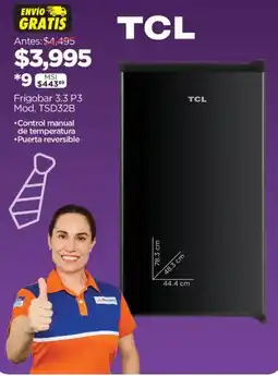 Chedraui TCL Frigobar 3.3 P3 oferta
