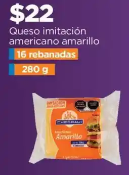 Chedraui Queso imitación americano amarillo oferta