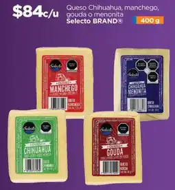 Chedraui Queso chihuahua, manchego, gouda o menonita oferta