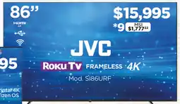 Chedraui Jvc roku tv frameless 4k 86" oferta