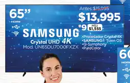 Chedraui Samsung crystal uhd 4k 65" oferta