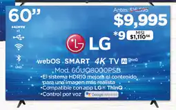 Chedraui Lg webos.smart 4k tv al thing 60" oferta