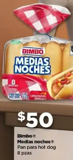 Bodega Aurrerá Bimbo medias noches pan para hot dog oferta