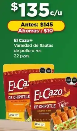 Bodega Aurrerá El cazo variedad de flautas de pollo o res oferta