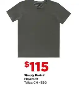 Bodega Aurrerá Simply basic playera fit oferta