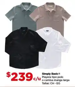 Bodega Aurrerá Simply basic playera tipo polo oferta