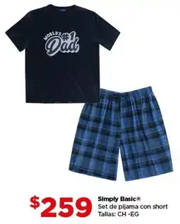 Bodega Aurrerá Simply basic set de pijama con short oferta