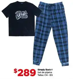Bodega Aurrerá Simply basic set de pijama oferta