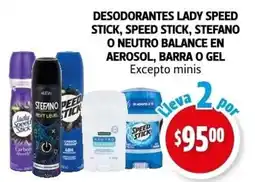 Farmacias Guadalajara Desodorantes lady speed stick oferta