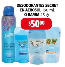 Secret desodorantes