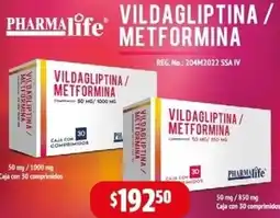 Farmacias Guadalajara Pharmalife vildagliptina / metformina oferta