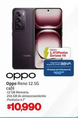 Soriana Híper Oppo Reno 12 5G café oferta