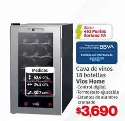 Soriana Híper Cava de vinos 18 botellas VIOS HOME oferta