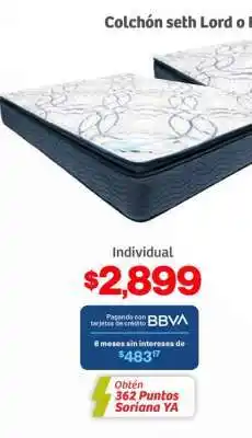 Soriana Híper Colchón Seth Lord o D oferta
