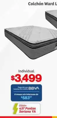 Soriana Híper Colchón Ward L oferta