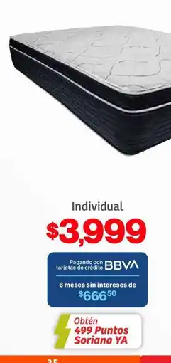 Soriana Híper Colchón Individual oferta