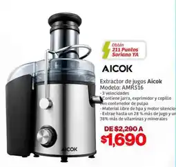 Soriana Híper Extractor de jugos AICOK oferta