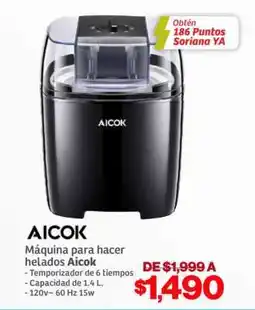 Soriana Híper Máquina para hacer helados AICOK oferta