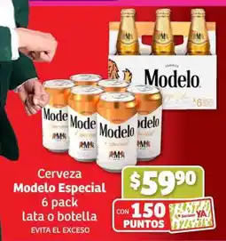 Soriana Híper Cerveza Modelo Especial 6 pack oferta