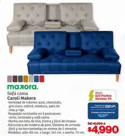 Sofá cama Caroli Makora