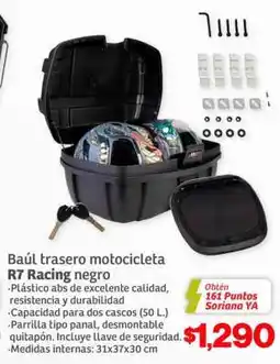 Soriana Híper Baúl Trasero Motocicleta R7 Racing Negro oferta