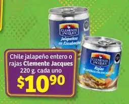 Soriana Híper Chile jalapeño entero o rajas Clemente Jacques oferta