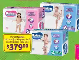 Soriana Híper Pañal Huggies ultraconfort etapa 4, 5 o 6 oferta