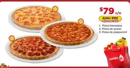 Bodega Aurrerá Pizza hawaiana, Pizza de queso, Pizza de pepperoni oferta