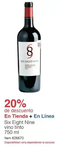 Costco Six eight nine vino tinto oferta
