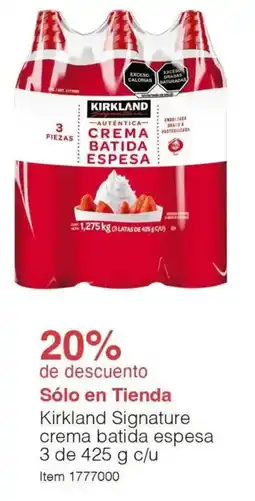 Costco Kirkland signature crema batida espesa oferta