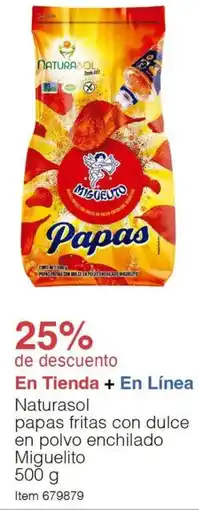 Costco Naturasol papas fritas con dulce en polvo enchilado miguelito oferta