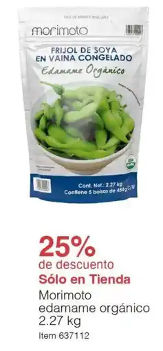 Costco Morimoto edamame orgánico oferta