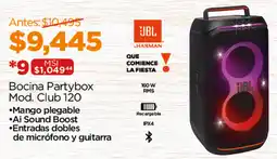 Chedraui JBL Bocina partybox mod. club 120 oferta