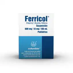 Farmacias Bazar FERRICOL PEDIATRICO 600/10MG SUSPENSION 45ML oferta