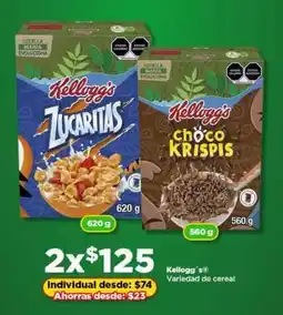 Bodega Aurrerá Kellogg's Zucaritas y Choco Krispis oferta