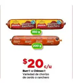 Bodega Aurrerá Burr o Chimex Chorizo oferta