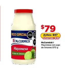 Bodega Aurrerá McCormick Mayonesa con jugo de limones 870 g oferta