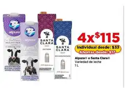 Bodega Aurrerá Alpura o Santa Clara Leche oferta