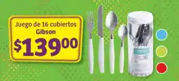 Soriana Híper Juego de 16 cubiertos Gibson oferta