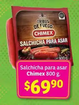Soriana Híper Salchicha para asar Chimex oferta