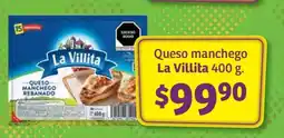 Soriana Híper Queso manchego La Villita 400 g oferta
