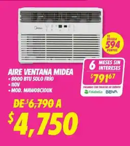 Soriana Híper Aire Ventana Midea oferta