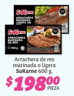 Soriana Súper Arrachera de res marinada o ligera SuKarne oferta